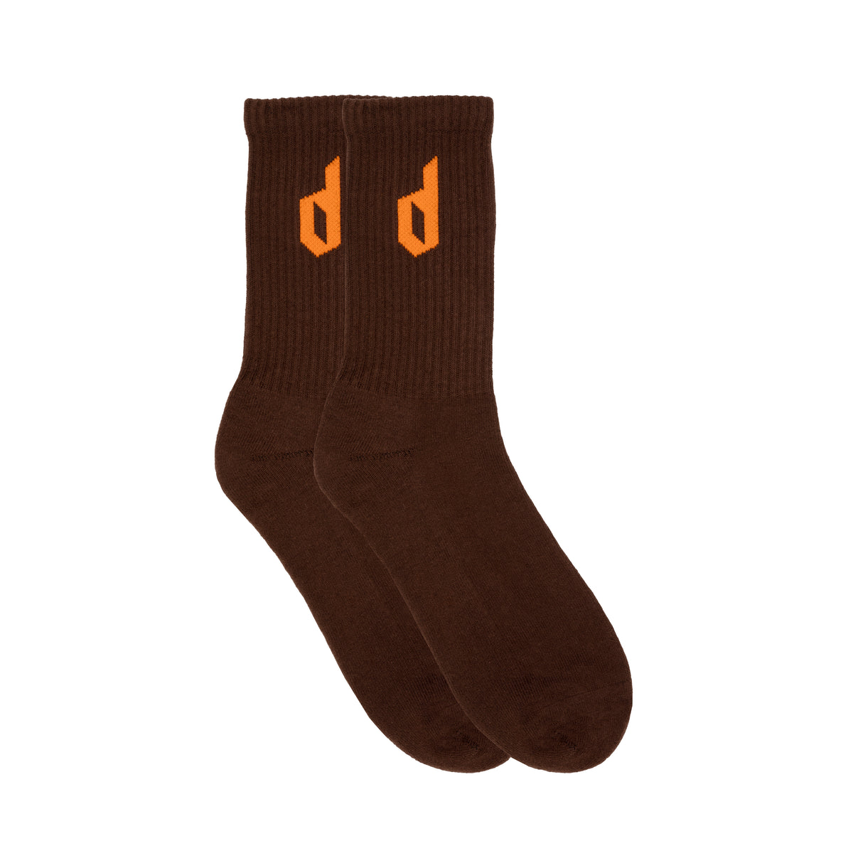 454 D LOGO SOCKS (BROWN/ORANGE)