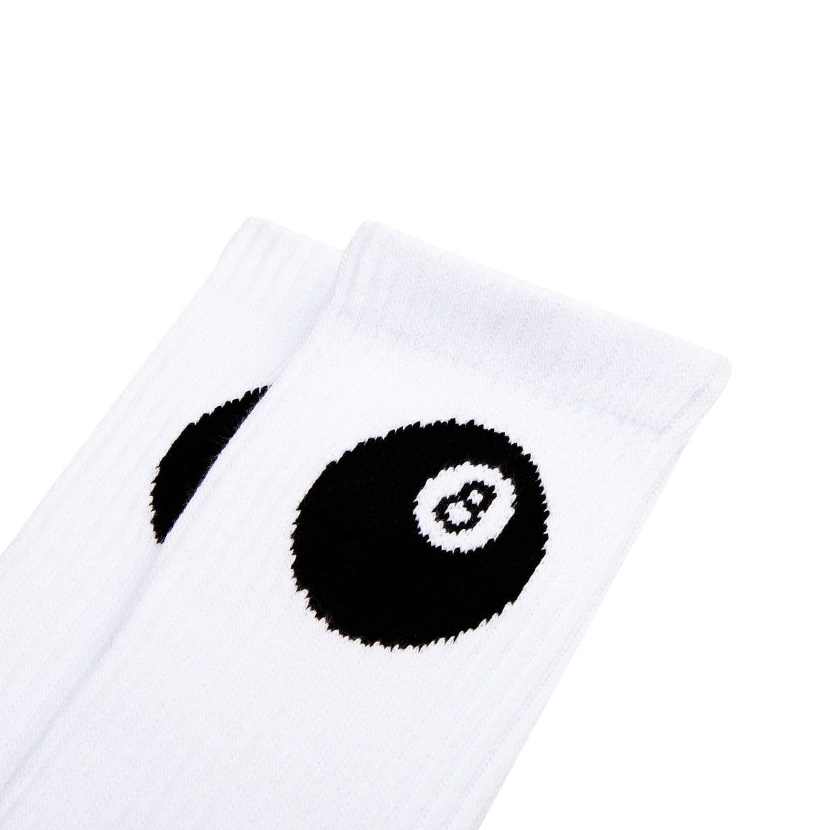 8 BALL SOCKS (WHITE/BLACK)