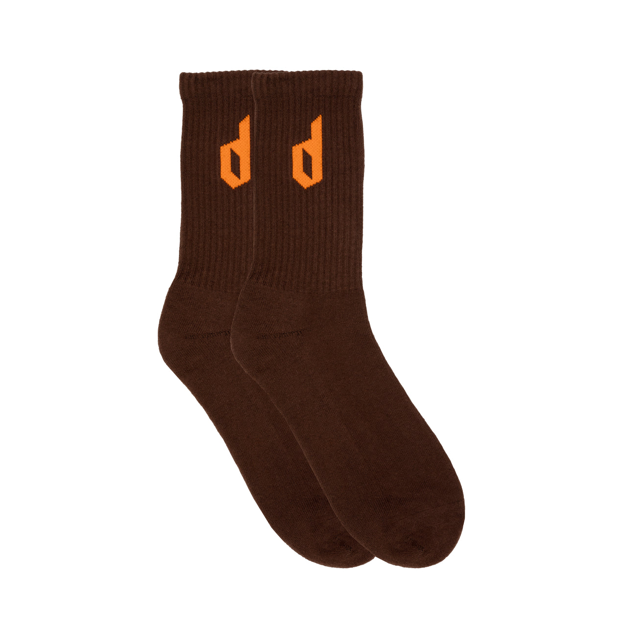 454 D LOGO SOCKS (BROWN/ORANGE)