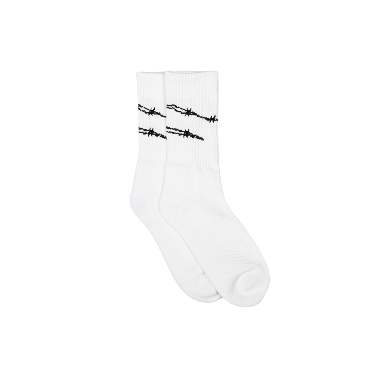 BARBED WIRE SOCKS (WHITE/BLACK)