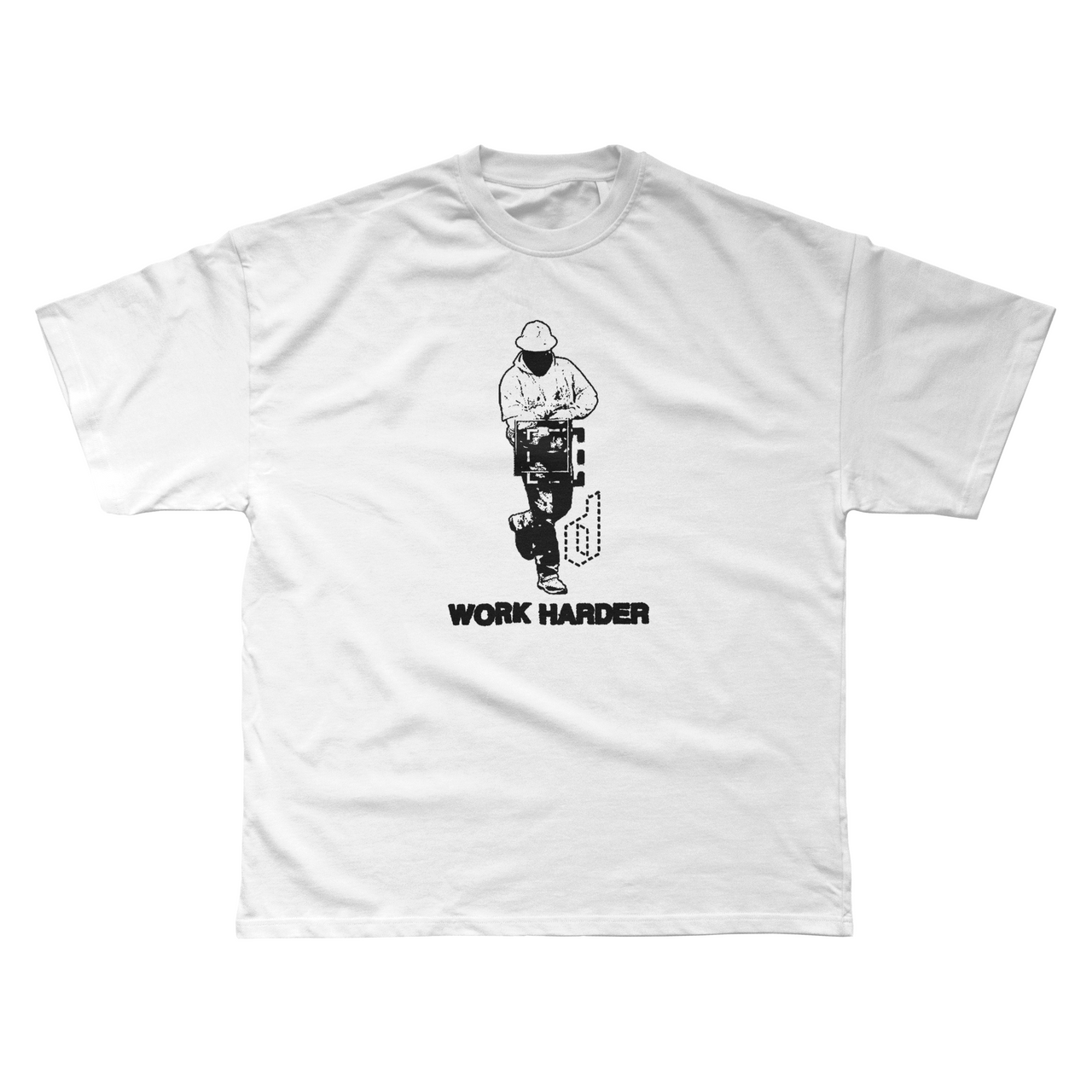 WORK HARDER TEE (WHITE)