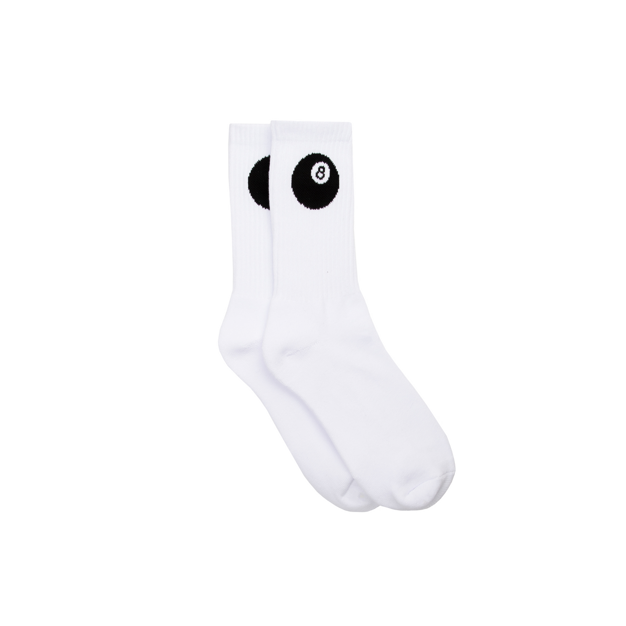 8 BALL SOCKS (WHITE/BLACK)