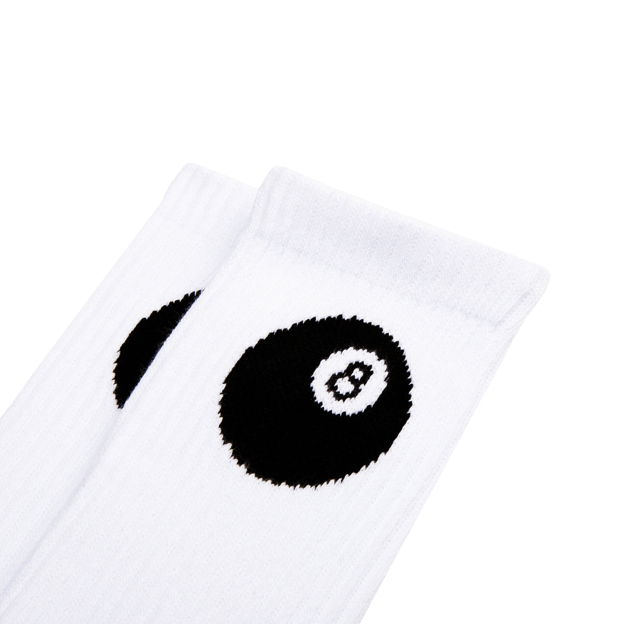 8 BALL SOCKS (WHITE/BLACK)