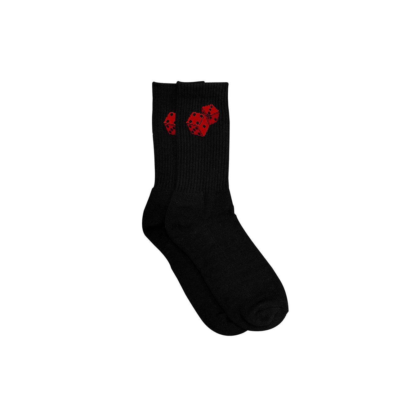 DICE LOGO SOCKS (BLACK/RED)
