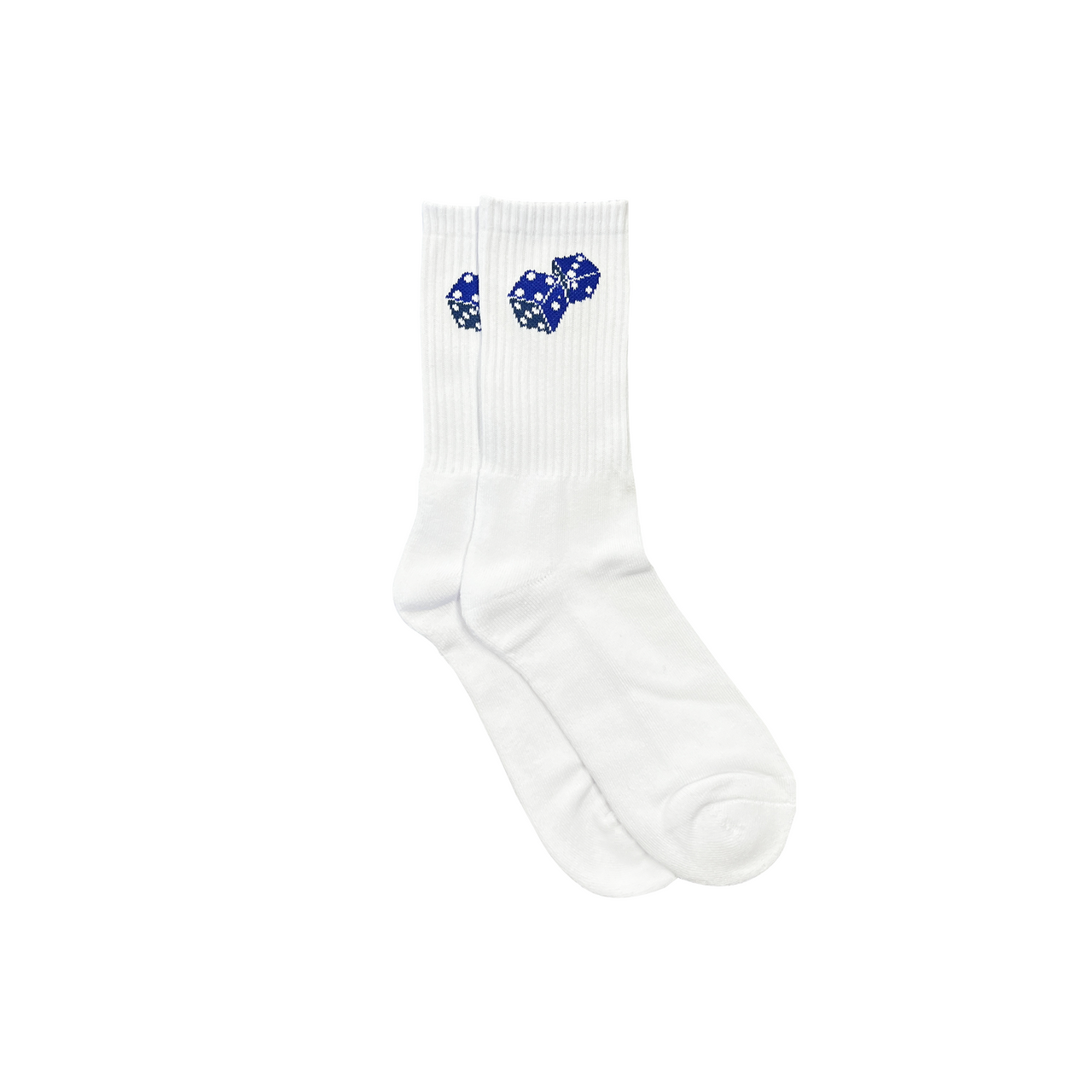 DICE LOGO SOCKS (WHITE/BLUE)